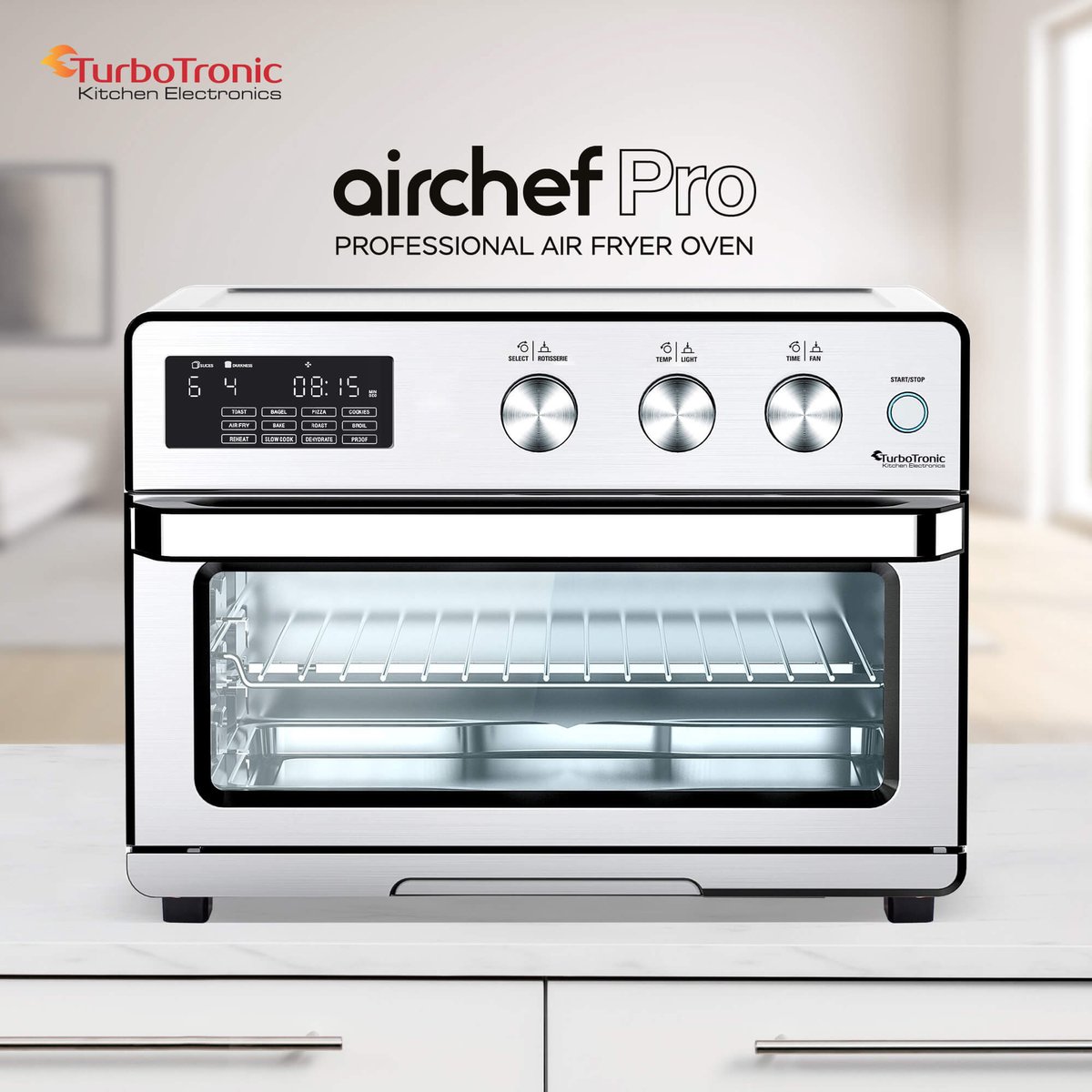 Afbeelding 2 van TurboTronic AF32DRD Airfryer XXL en Oven – Heteluchtfriteuse - 32 Liter – Zilver