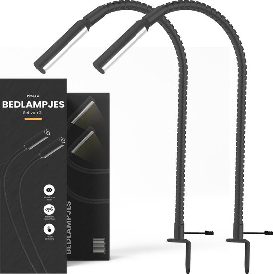 Led-leeslamp, klemlamp, bed, 3 niveaus, kleurtemperatuur, 10 helderheidsniveaus, klemlamp met stekker, dimbaar, 360 graden flexibele zwanenhals clip, tafellamp, 5 W, oogbescherming, bureaulamp voor