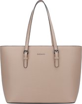 Eleganci® - Schooltas - Dames Tassen - Shopper - Tas met rits - Schoudertas - Handtas - Werktas - geschikt voor A4 - Beige