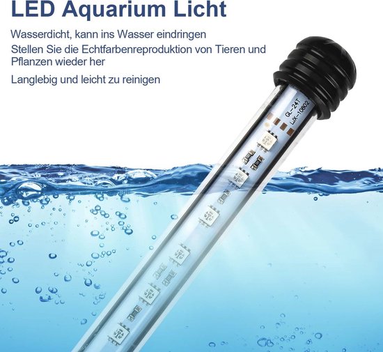 vidaXL LED-Aquariumlamp met Bubbels RGB 94 cm Lamp Aquarium Verlichting