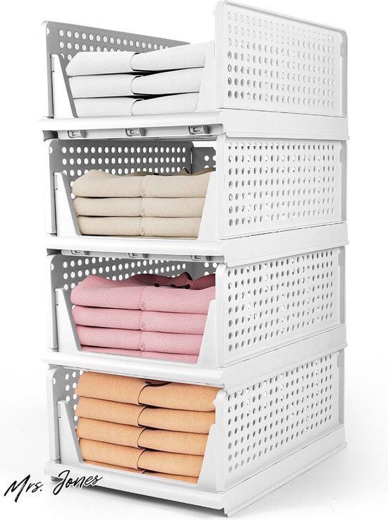 Make-up Organizer Van Acryl Met 4 Schuifladen Voor Het Opbergen In De Badkamer In De Slaapkamer Van Lippenstift Sieraden Nagellak Naaigaren Wit Kunststof 24 X 18 5 X 13 5 Cm