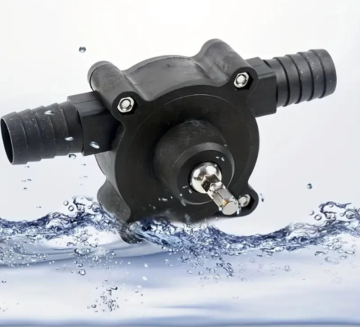 Draagbare Elektrische Boorpomp Zelfaanzuigende Vloeistofoverdrachtspompen Kleine Huishoudelijke Waterpomp Tuin Buitengereedschap - Zwart thumbnail 8
