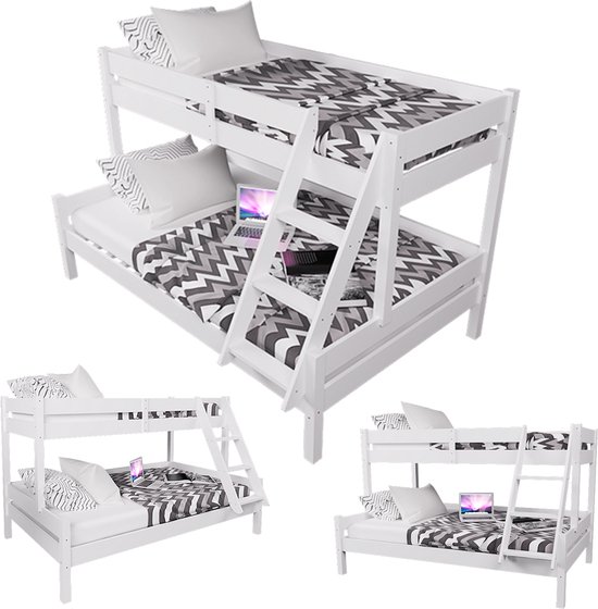 Vitalispa Lit superposé Everest, Wit, 140x200 / 90x200 cm