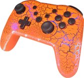 Bol.com Switch Controller - Geschikt voor Switch Pro Controller Oranje /Switch/Lite/OLED switch games met Cool RGB Crack - Gamin... aanbieding