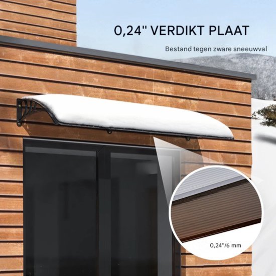 Raam Luifel Deur Luifel, Moderne Polycarbonaat Voordeur Luifel, Regen Shelter Dikker Clear Cover, Onderhoudsvrije Luifel Polycarbonaat Plaat Geen Beugels, Meerdere Grootte ( Size : 50*180cm/19.6*70.8i