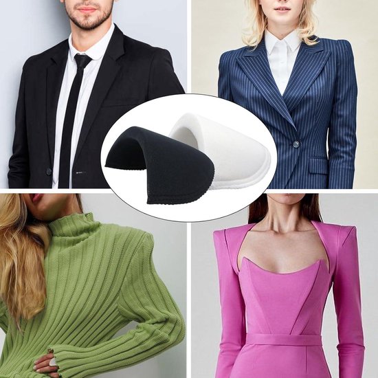 WJUAN 8 Pièces Épaulettes, Épaulettes Amovibles, Améliorer Le Tempérament, Éponge Épaulettes Fermeture, Convient Pour Costumes Pour Hommes Femmes, Vestes, Chemises, Robes