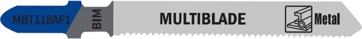 Multiblade Decoupeerzaagblad Bi-Metaal MBT118AF1 voor Metaal 75 mm
