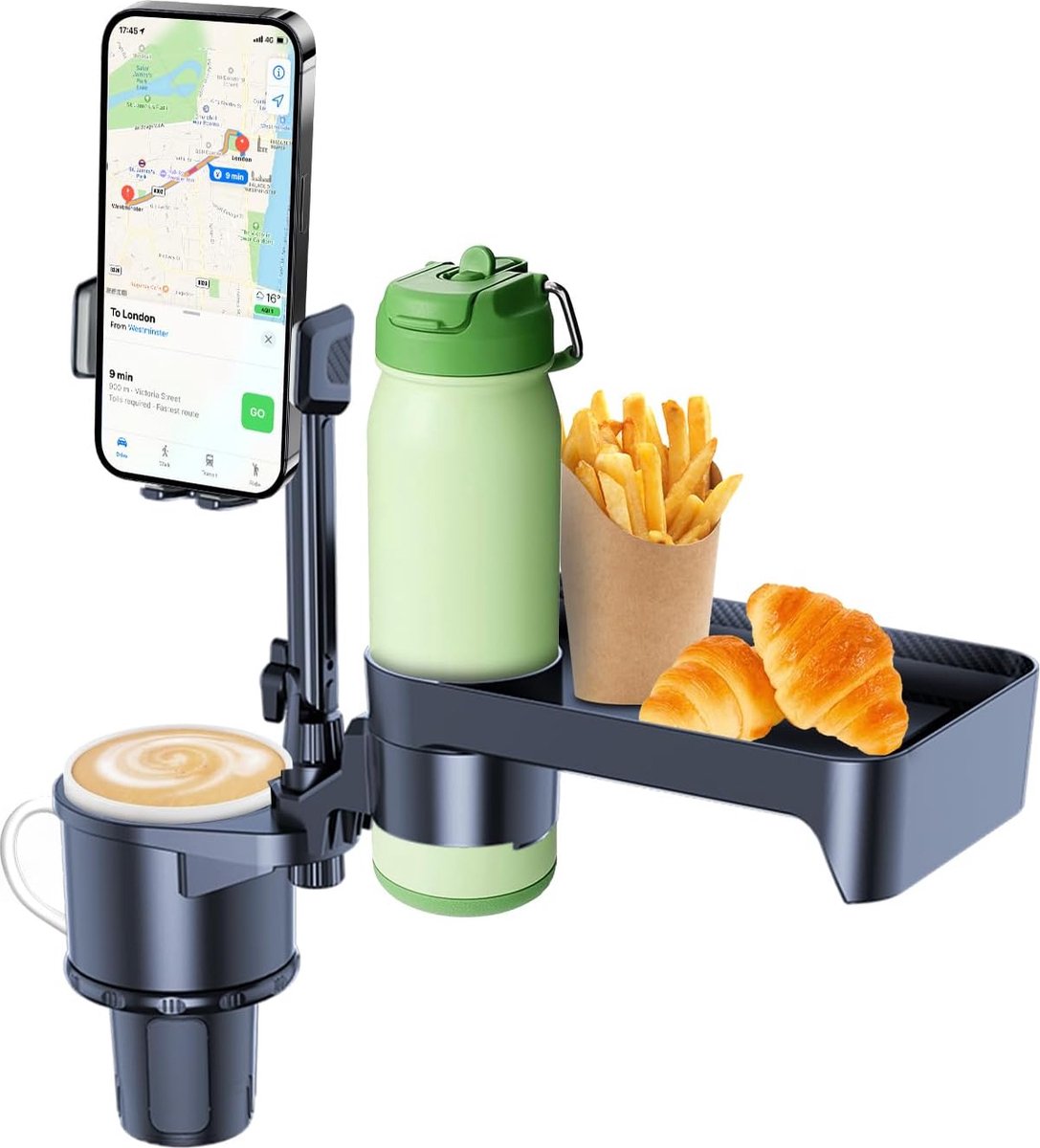Goodivery ® Universele Autohouder met Multifunctionele Tafel en Verstelbare Mobiele Telefoonhouder