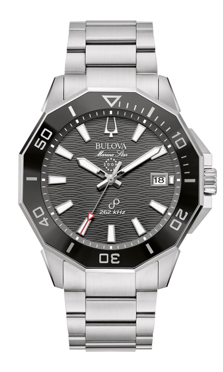 Bulova Marine Star C Series HPQ Precisionist 96B434 Horloge - Staal - Zilverkleurig - Ø 43 mm