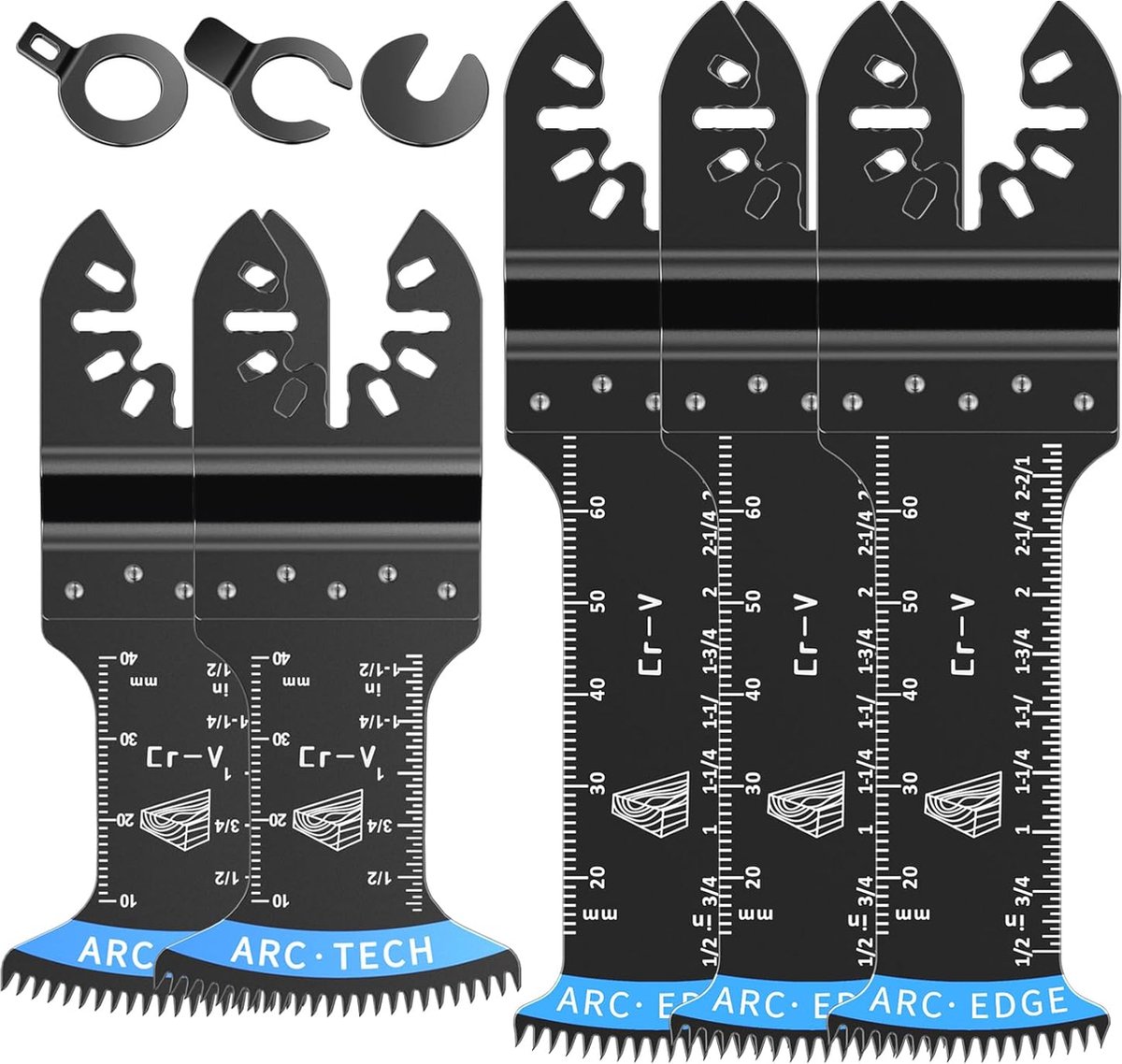 Multitool Zaagbladen Set - 5 Delige Accessoires voor Hout, Kunststof en Metaal
