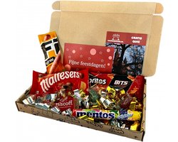 Pubquiz brievenbus kerstpakket - Kerstpakket bestellen - Kerstcadeau voor mannen en vrouwen - Klein kerstcadeau personeel - Relatiegeschenk - Eindejaarsgeschenk - Kerstpakket met kaart