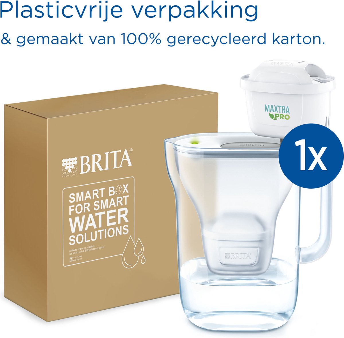 BRITA Style Cool Waterfilterkan - 24L - Grijs - incl. 1 MAXTRA PRO All-in-1 Filterpatroon (SIOC)