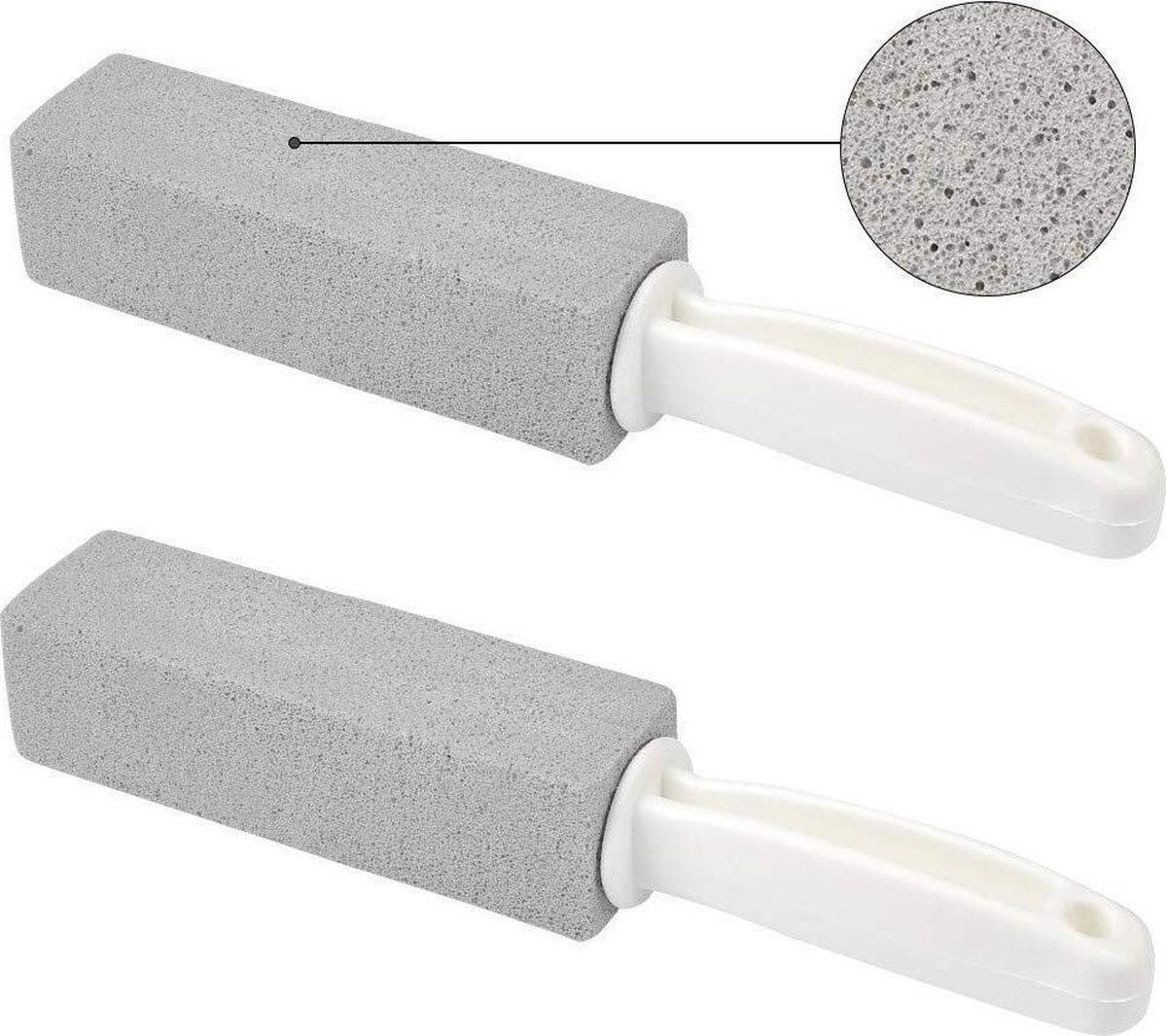 Goedkoopste 2 stuks puimsteen borstel met anti-kalk handgreep - voetverzorging en reinigingszout voor keuken-badkamer-spa