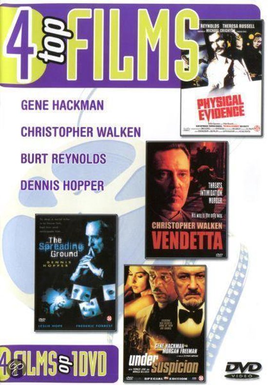 Benza DVD - 4 Top films op 1 dvd - Under Suspicion/Vendetta/Physical Evidence/The Spreading Ground