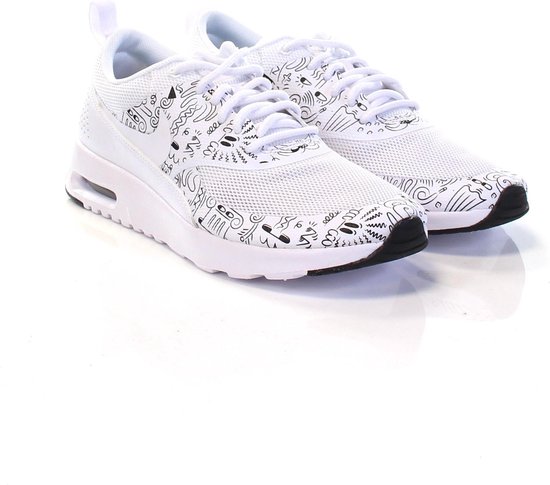 Nike Air Max Thea Print Sneakers - Maat 37.5 - Vrouwen - wit/zwart | bol.com