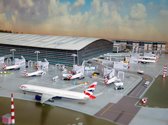 1:500 LHR (Heathrow) - Vliegveld mat / folie / diorama set met gebouwen