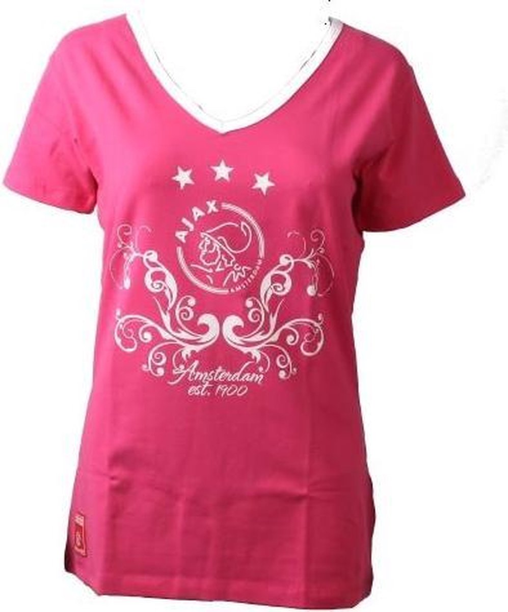 Ajax T-shirt dames v-neck roze maat 164 | bol.com