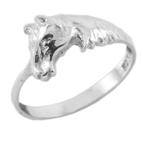 Zilveren ring "Paard"