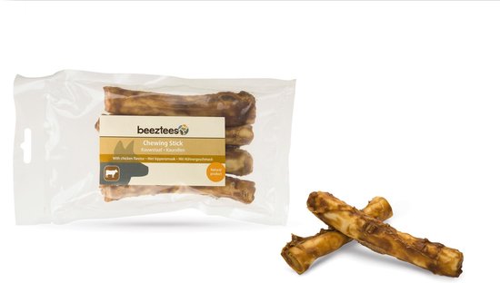 Beeztees Kauwstaaf - Hondensnack - Kip - 4 ST - 12,5 cm - 85-90 gram