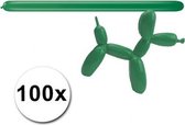 Groene modelleer ballonnen 100 stuks