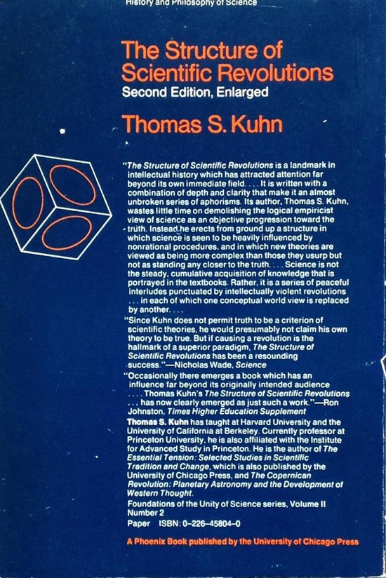 The Structure Of Scientific Revolutions Thomas S Kuhn 9780226458045 Boeken 8543