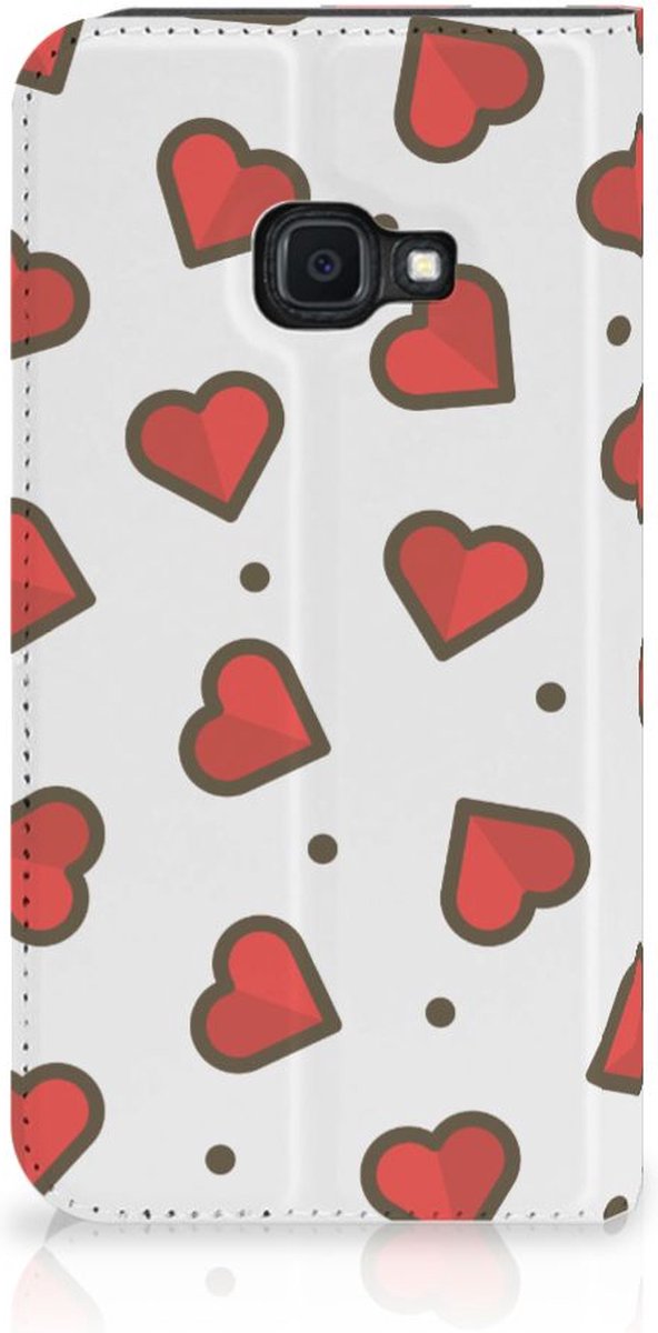 Samsung Galaxy Xcover 4s Hoesje met Magneet Hearts