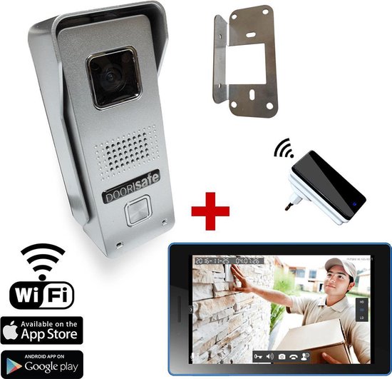 verkoopplan Nauwgezet joggen WiFi Deurbel met camera en intercom + 7″ kleurenscherm + draadloze deurbel  +... | bol.com