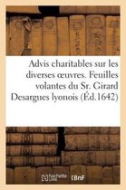 Litterature- Advis Charitables Sur Les Diverses Oeuvres, Et Feuilles Volantes Du Sr. Girard Desargues Lyonois