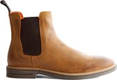 Travelin Newburgh Chelsea - Leren herenschoenen - Cognac geborsteld Leer - Maat 42