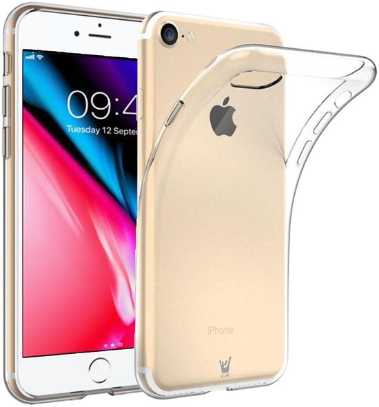 resterend Anoniem Peer iPhone 8 Hoesje - Transparant Back Cover Siliconen Case Hoes | bol.com