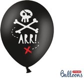 """Ballonnen 30cm, Pirates Party, Pastel zwart (1 zakje met 50 stuks)"""