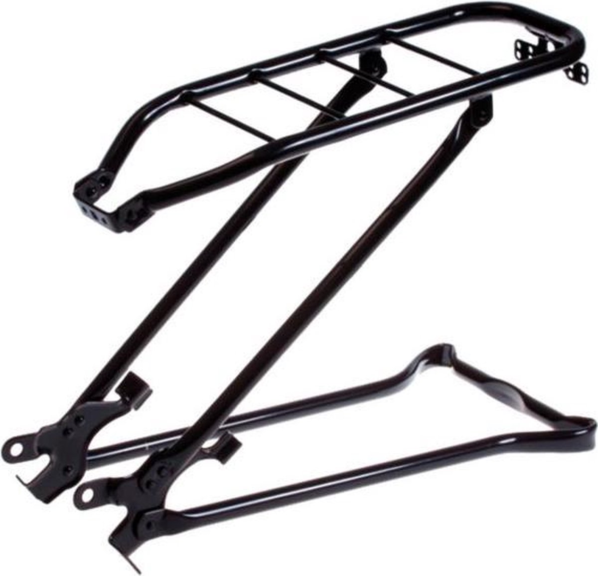 Achterdrager steco tour met klap standaard 28 inch zwart glans met sc - ZWART