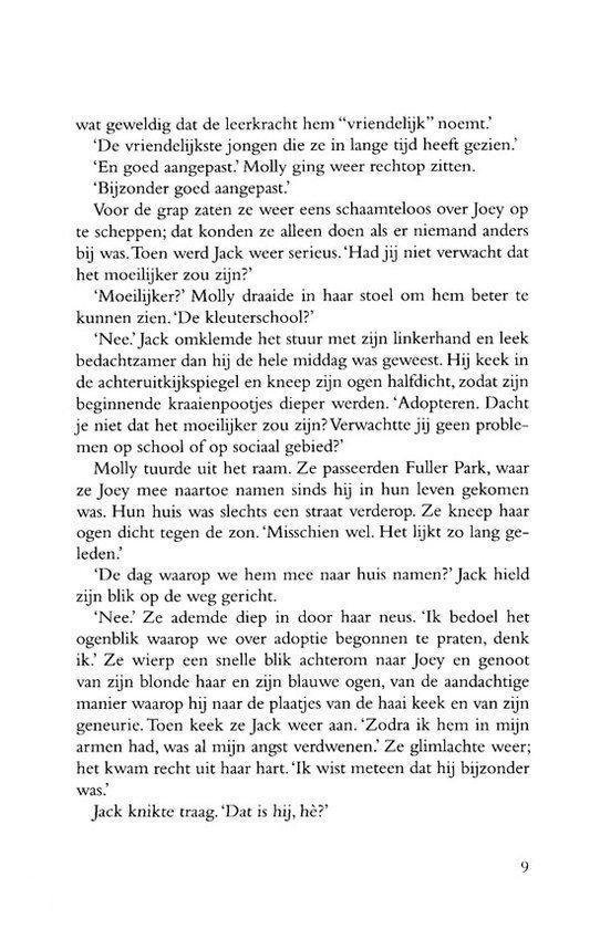 Boekomslag met de titel "Laat mij niet los" in rode letters.