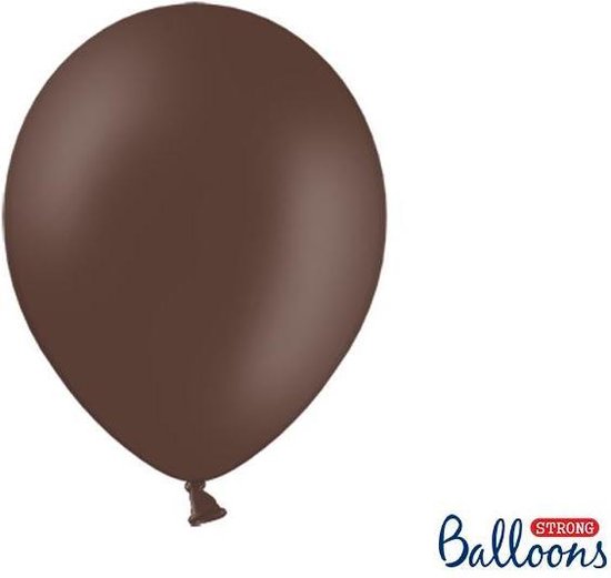 """Strong Ballonnen 30cm, Pastel Cocoa bruin (1 zakje met 100 stuks)"""