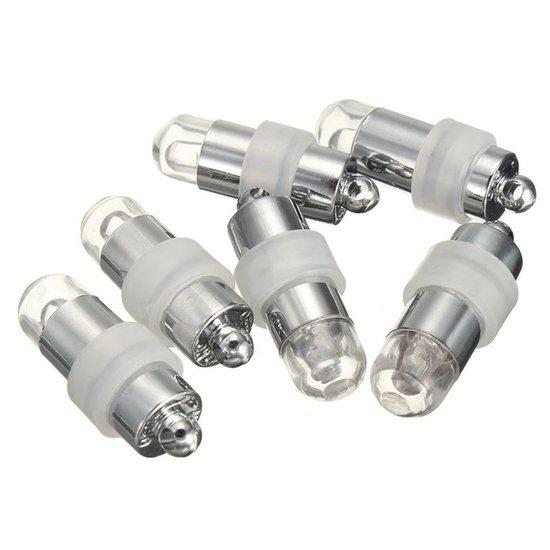 per ongeluk hoek Voorkomen 20 x Waterdichte led lampjes op batterij - kleine witte led lampjes - op  vervangbare... | bol.com