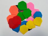 10 sets (30 stuks) Multicolor Poly flights - dartflights