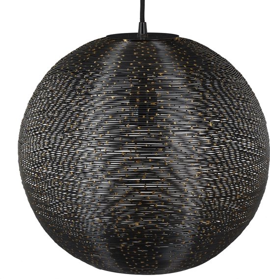 hanglamp - plafondlamp zwart - een - bolvormige hangende lamp | bol.com