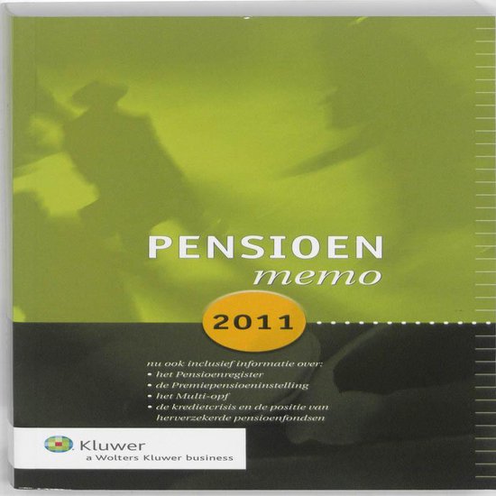 Cover van het boek 'Pensioenmemo / 2011 / druk 1' van G.J.B. Dietvorst