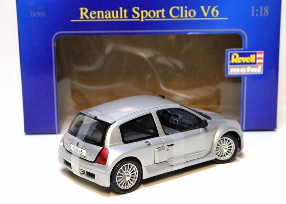Renault Sport Clio V6 1:18 Revell Zilver 28501 | bol.com