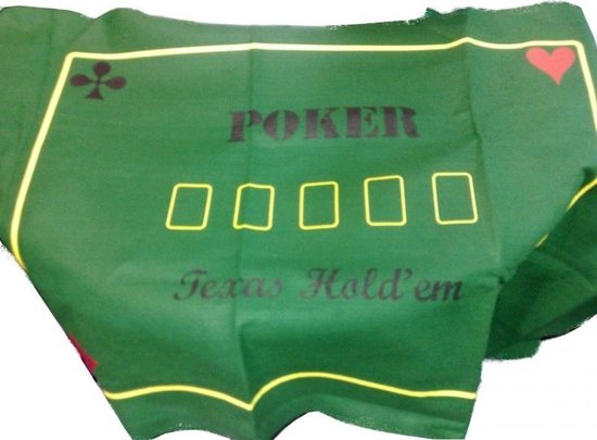 Afbeelding van het spel Pokerkleed Texas Hold\'em gr.vilt 180x90cm