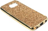 Bling bling hoesje goud Geschikt voor Samsung Galaxy S6 Edge