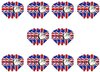Afbeelding van het spelletje 10 sets (30 stuks) Dragon darts Britse vlag bulldog dart flights – darts flights