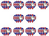 10 sets (30 stuks) Dragon dart Britse vlag bulldog – dartflight – flights