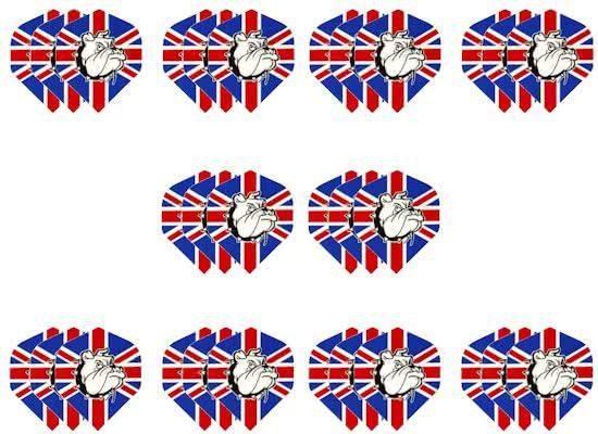 Afbeelding van het spel 10 sets (30 stuks) Dragon darts Britse vlag bulldog dart flights – darts flights