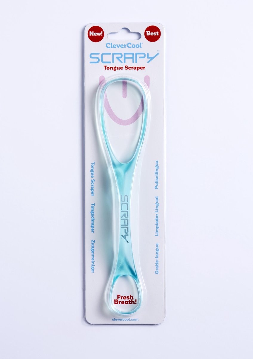 Goedkoopste CleverCool Scrapy Tongschraper - Blauw - Tongreiniger