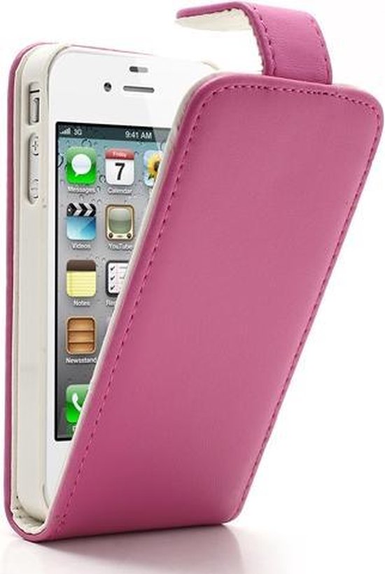 redden Uitrusten Augment PU Lederen Flip Hoesje iPhone 4 | 4S Rose | bol.com