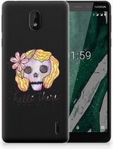 Nokia 1 Plus Uniek TPU Hoesje Boho Skull