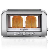 Magimix Vision Toaster Broodrooster - Mat Chroom - zichtbaar roosteren - Quartz techniek - 8 standen