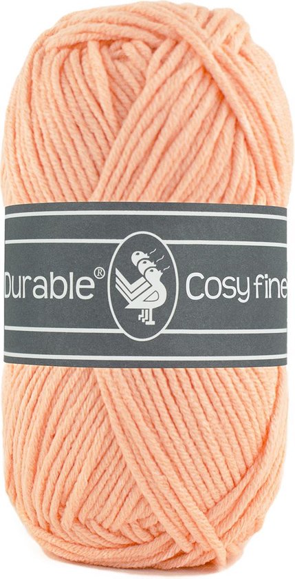 Durable Cosy Fine - acryl en katoen garen - Peach, perzik roze 211 - 5 bollen