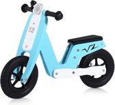 Houten loopfiets in blauw 10 inch Scooter